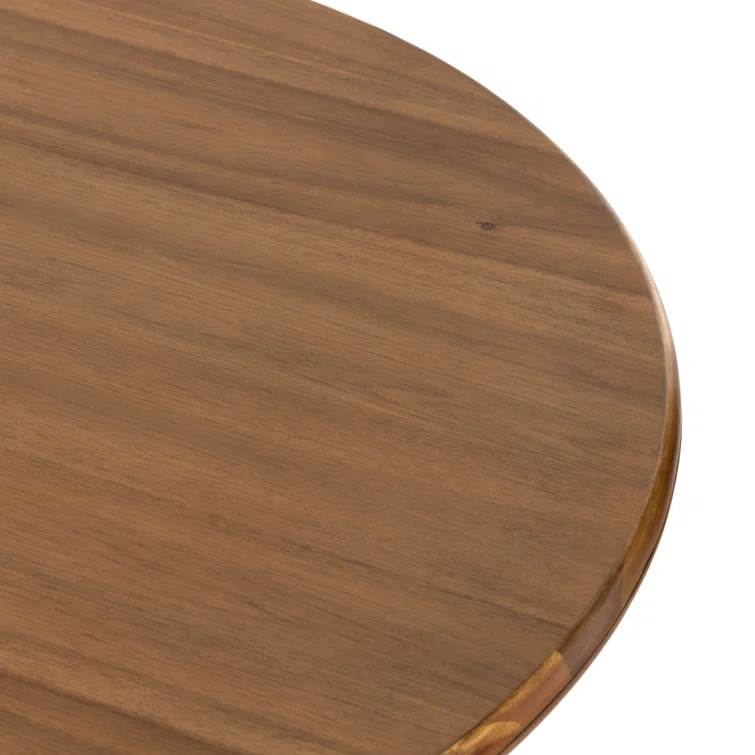 Crescent Mid-Century Modern Oval Sandy Acacia Dining Table