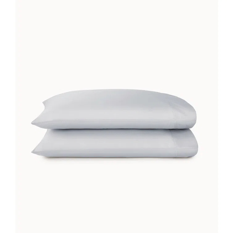 Misty Blue Egyptian-Quality Cotton Percale Standard Pillowcases