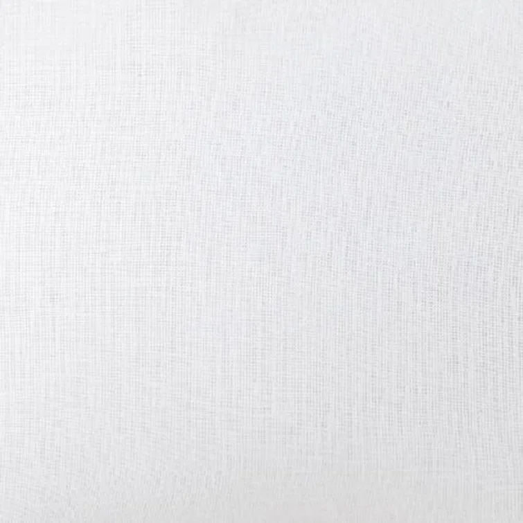 White Cotton Percale Euro Sham with Satin Embroidery