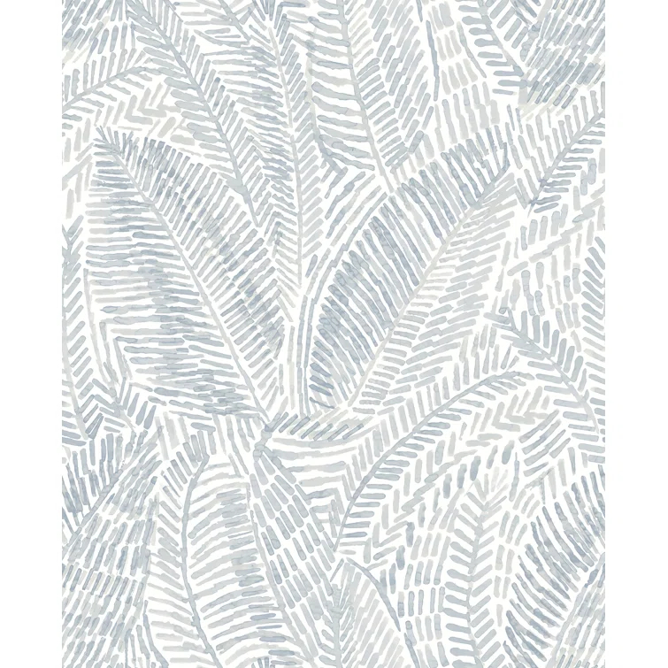 Fildia Light Blue Botanical Non-Pasted Wallpaper Roll
