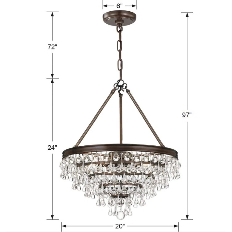 Freddy 6 - Light Dimmable Tiered Chandelier