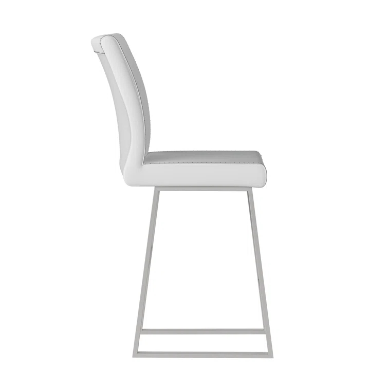 Gwen Upholstered 26.2'' Counter Stool with Metal Frame