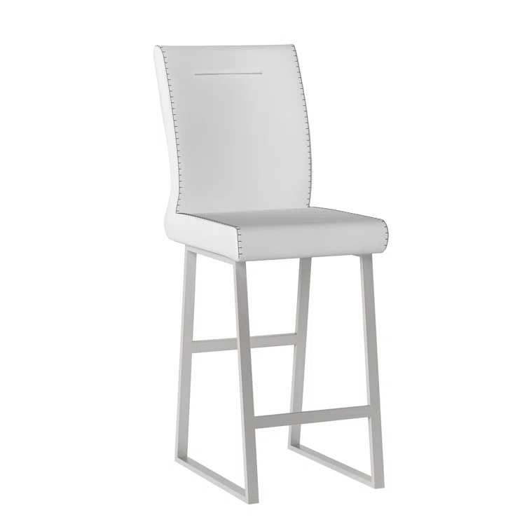 Gwen Upholstered 26.2'' Counter Stool with Metal Frame