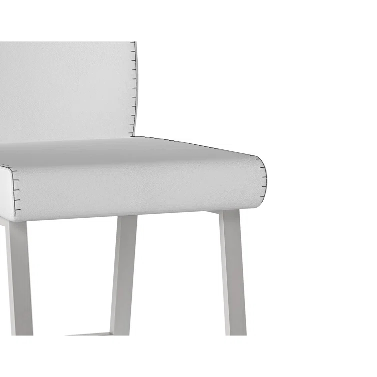 Gwen Upholstered 26.2'' Counter Stool with Metal Frame