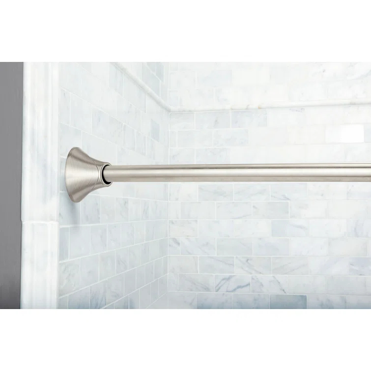 Moen 5-Foot Adjustable Tension Single Curved Shower Curtain Rod