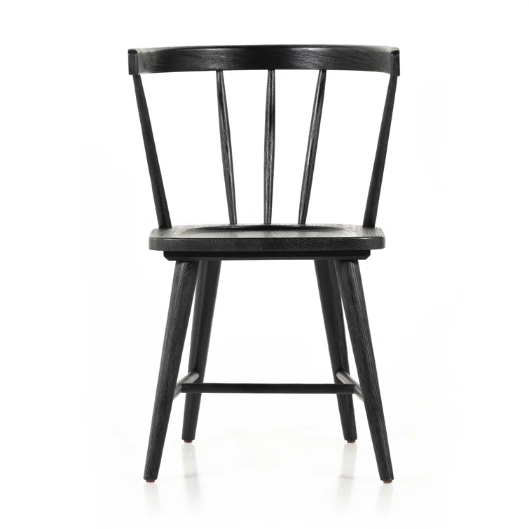 Black Oak Windsor Slat Back Side Chair