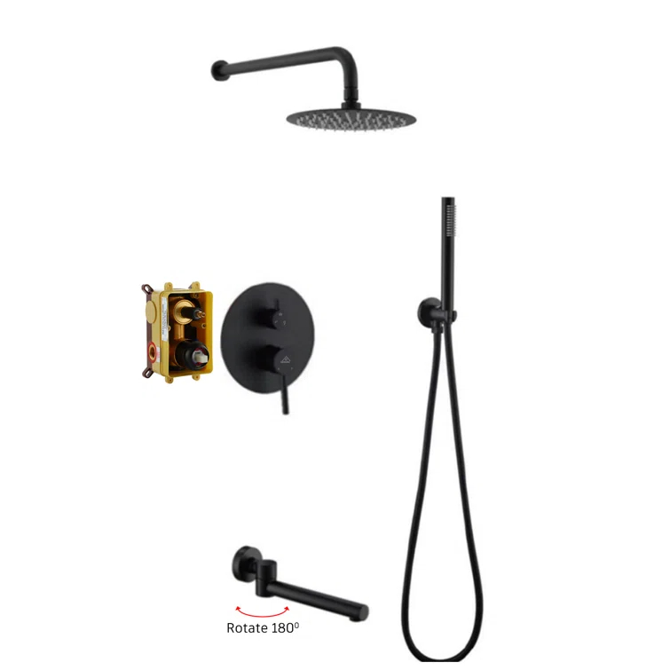 PureEssence Pressure-Balanced (Temperature And Volume) All-In-One Kit with Rough in-Valve