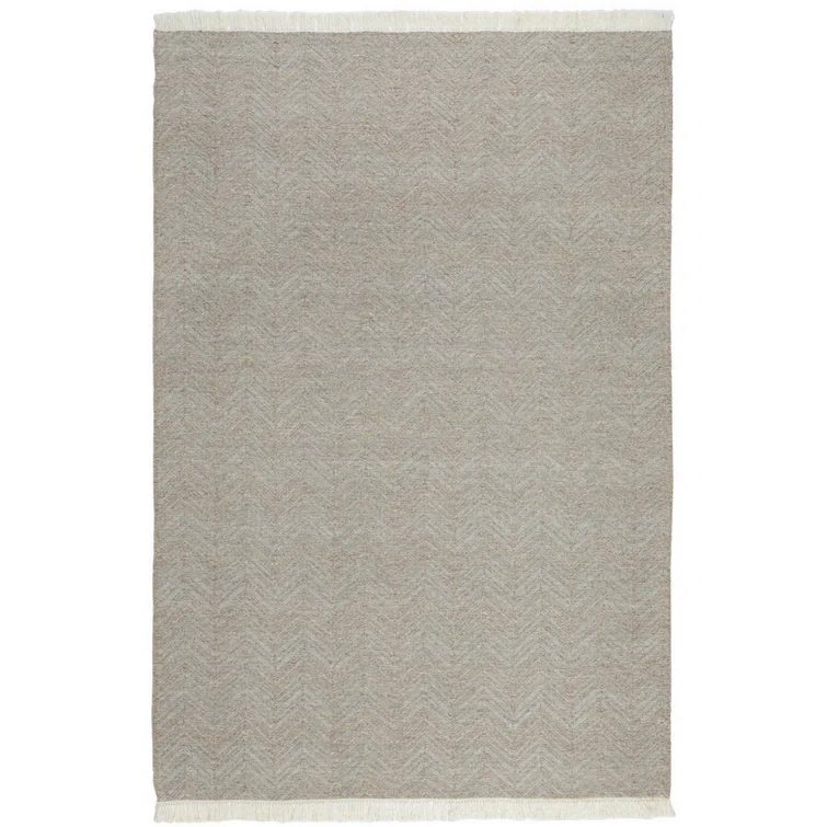 Handmade Flatweave Neutral Gray Rug