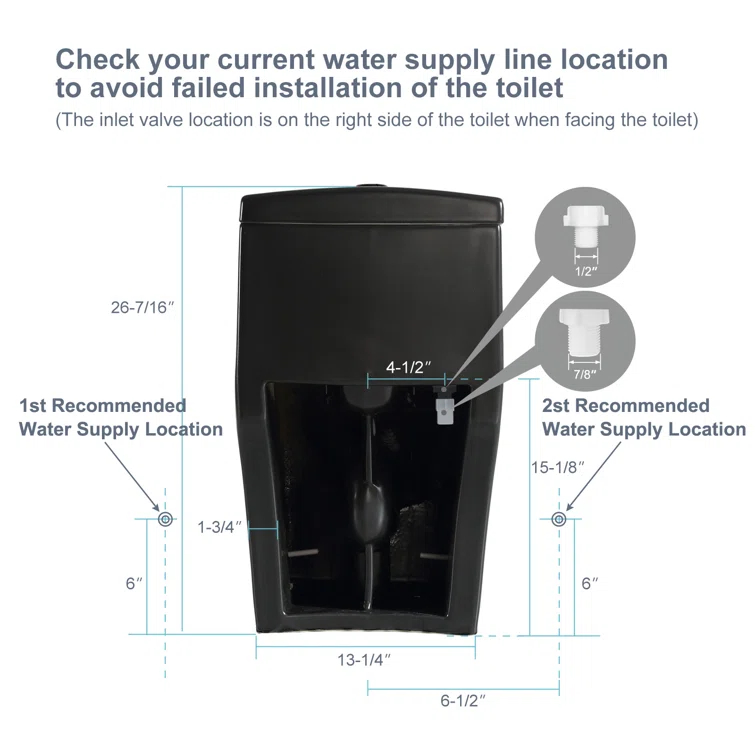 Greta Tornado Powerful Flush One-Piece Toilet, 1.28 GPF Elongated Floor Mounted