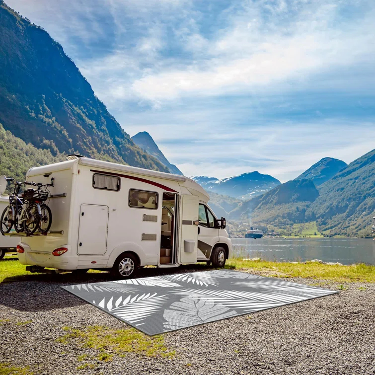 Lunceford Outdoor Rug for Patio Clearance, Waterproof Mat,Reversible Plastic Camping Rugs