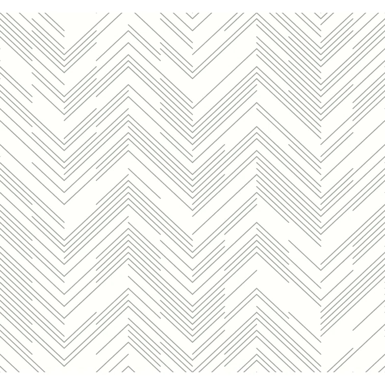White and Silver Chevron Metallic Wallpaper Roll