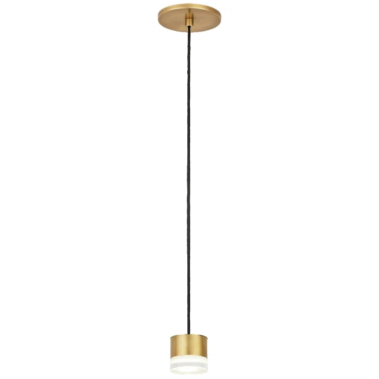 Natural Brass Crystal LED Indoor/Outdoor Pendant Light