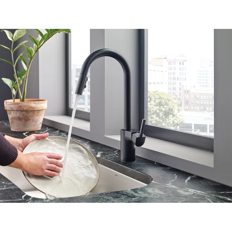 Moen Align One Handle Modern Kitchen Pulldown Faucet with Reflex and Power Clean Technology