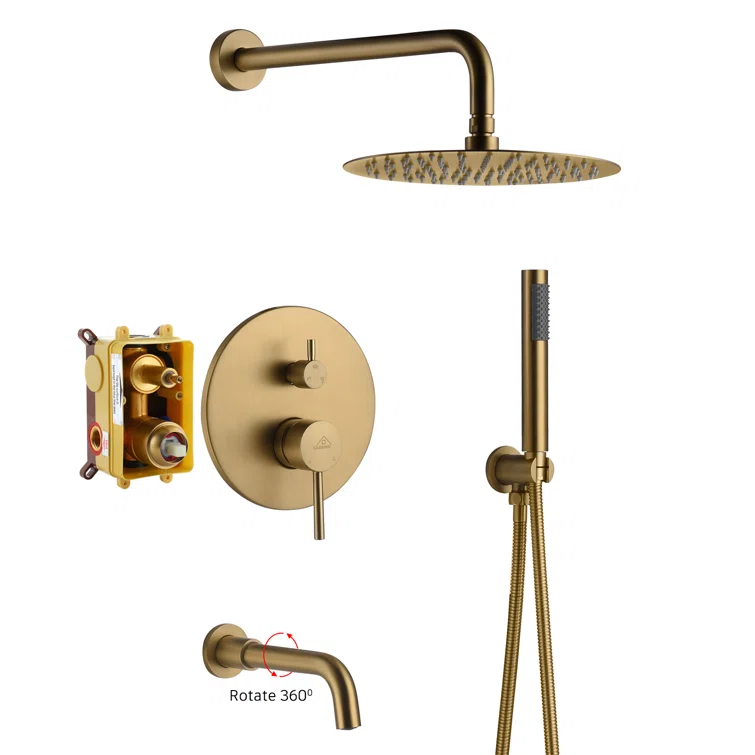 PureEssence Pressure-Balanced (Temperature And Volume) All-In-One Kit with Rough in-Valve