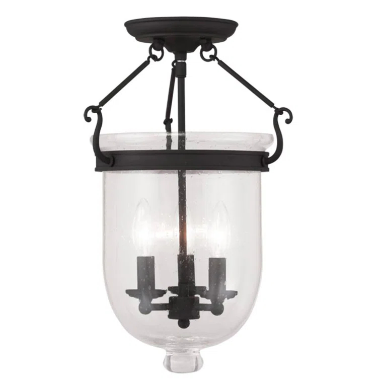Glass Semi Flush Mount