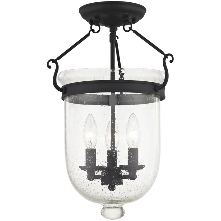 Glass Semi Flush Mount