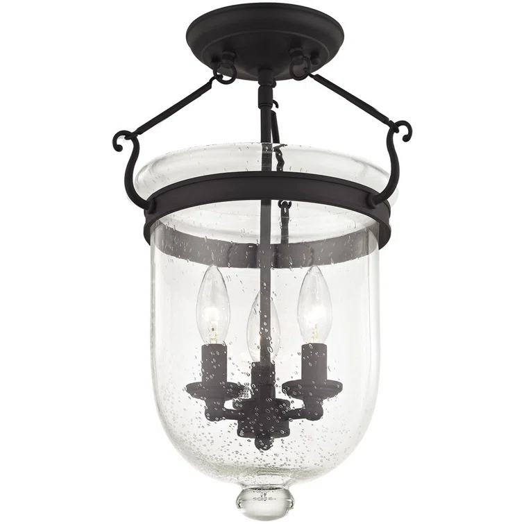 Glass Semi Flush Mount