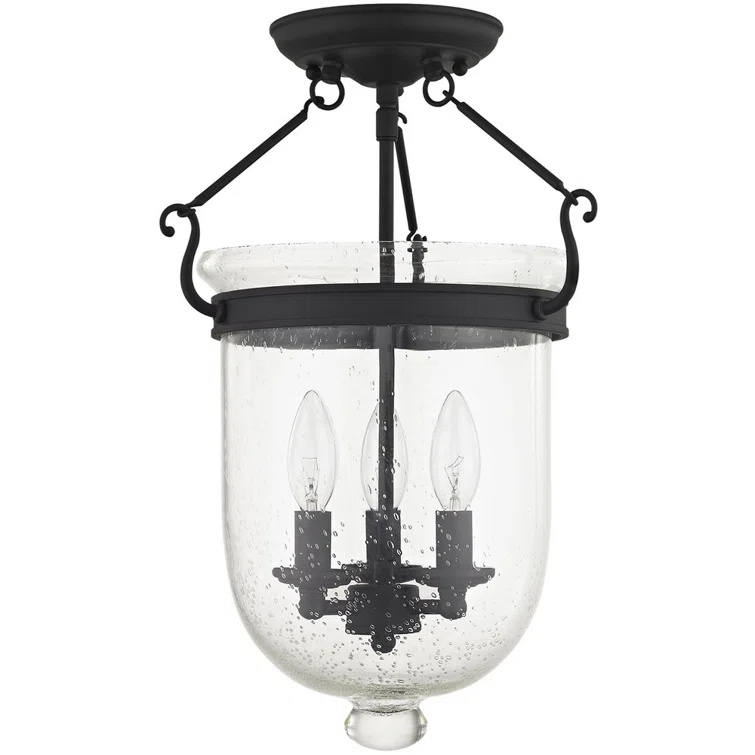 Glass Semi Flush Mount
