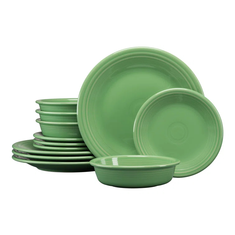 Fiesta Classic Rim 12-Piece Dinnerware Set, Service for 4 (Set of 4)