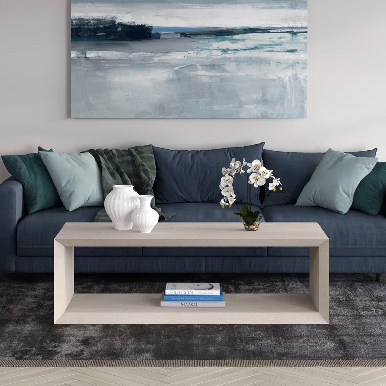 Foxtrot Faux Wood Coffee Table With Shelf
