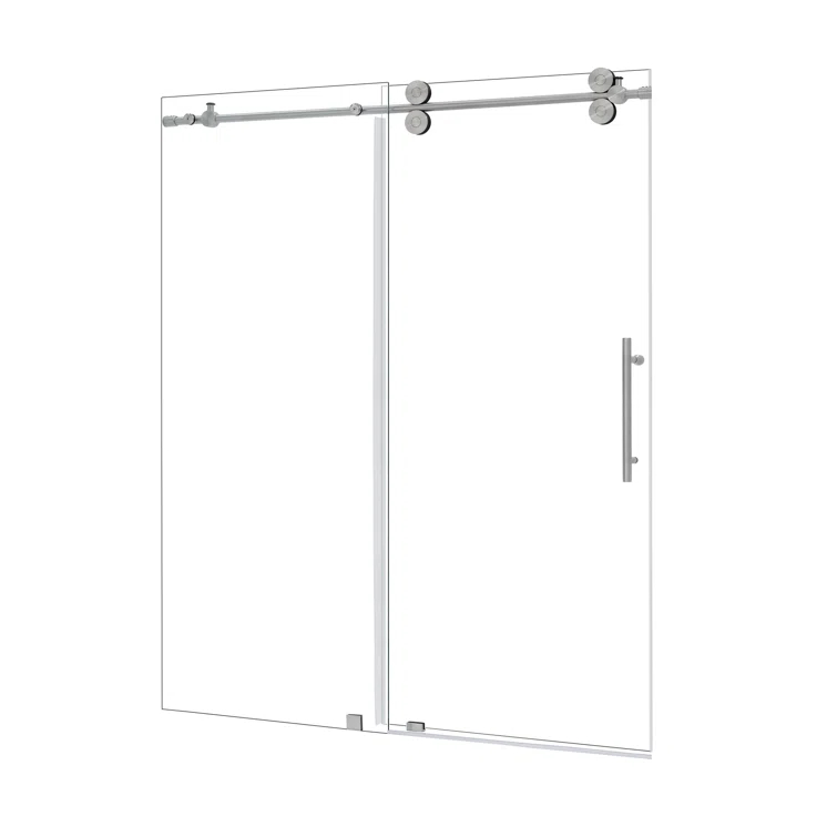 64" - 68" W x 78" H Single Sliding Frameless Shower Door