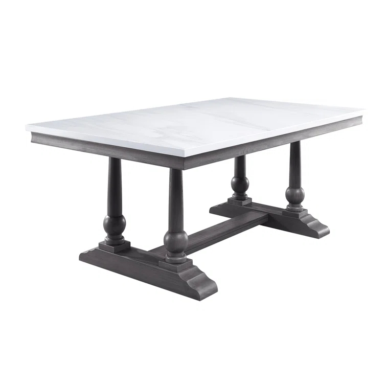 Faux Marble Top Dining Table