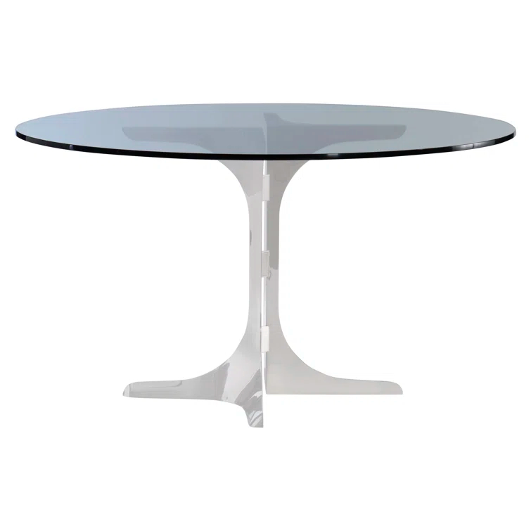 Nova Round Glass Top Metal Base Dining Table