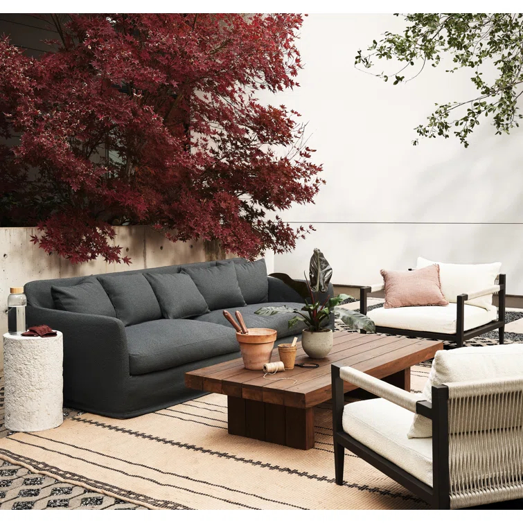 Tarbett Fringed Indoor/Outdoor Throw Pillow