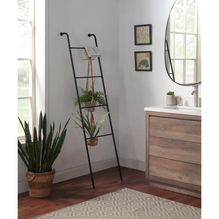 Classic Home/Bath/Bedroom Closet Leaning Ladder Rack