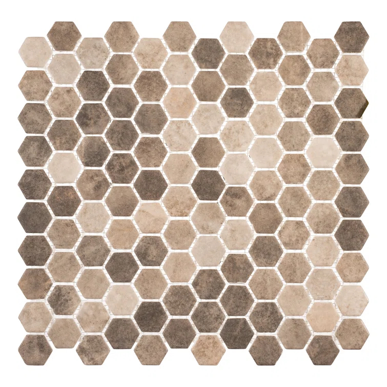 Trillions Hexagon Honeycomb Glass Mosaic Kitchen Backsplash, Bathroom, Shower, Pool, Wall and Floor Tile