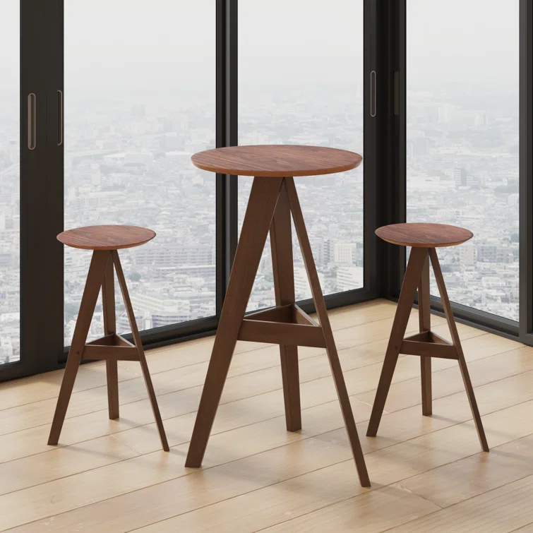 Rosheka Counter Stool with Solid Wood Frame