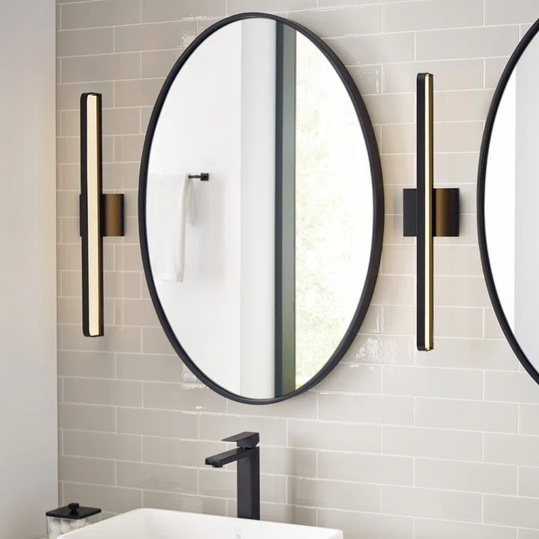 Matte Black 24" LED Dimmable Bath Bar Light
