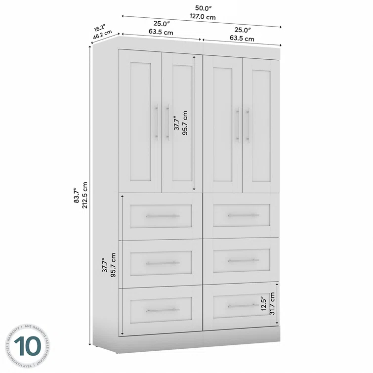 Wade Logan® Arlex Shelving Unit with 3 Drawers and Doors