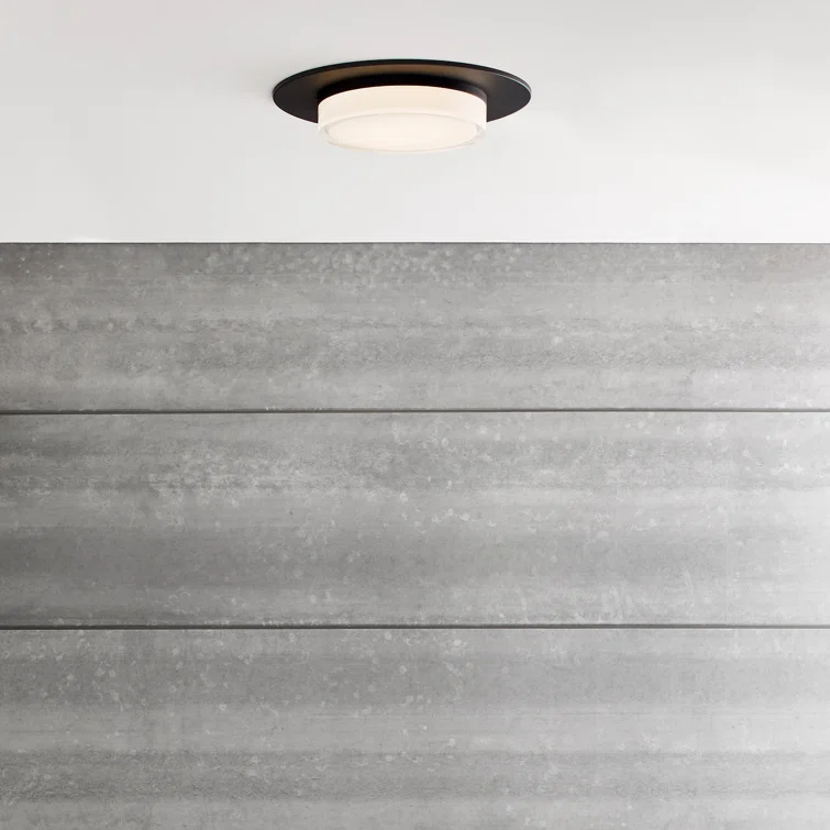 Nightshade Black 17'' Glass LED Flush Mount Light