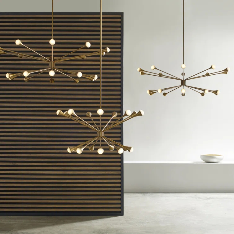 Matte Black Dual-Ring 18-Light LED Chandelier