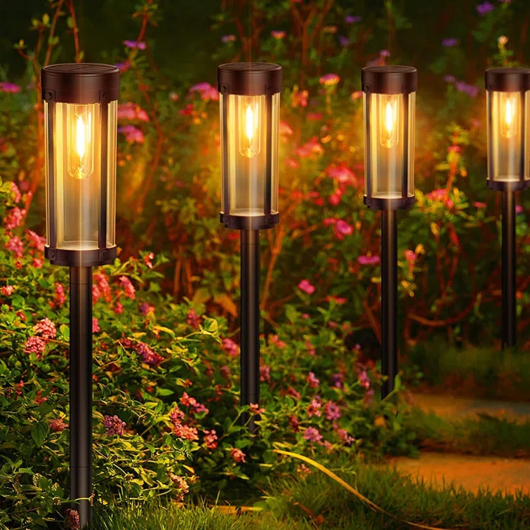 LETMY Solar Powered Integrated LED Pathway Light Pack (Set of 6)