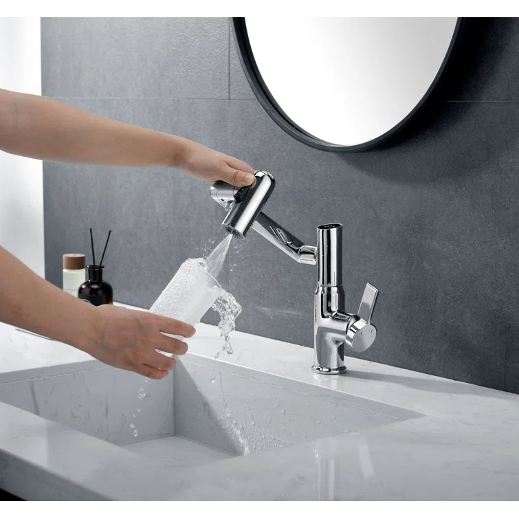 Lefton Rotatable Single Hole Bathroom Faucet with Temperature Display BF2204