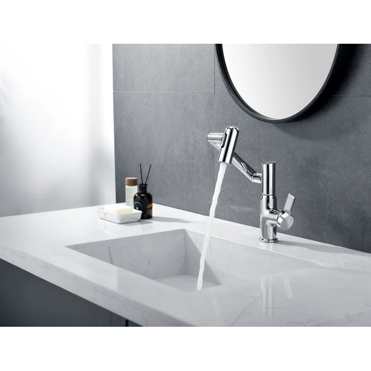 Lefton Rotatable Single Hole Bathroom Faucet with Temperature Display BF2204