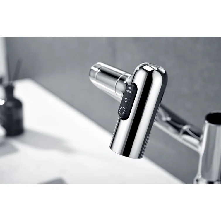 Lefton Rotatable Single Hole Bathroom Faucet with Temperature Display BF2204