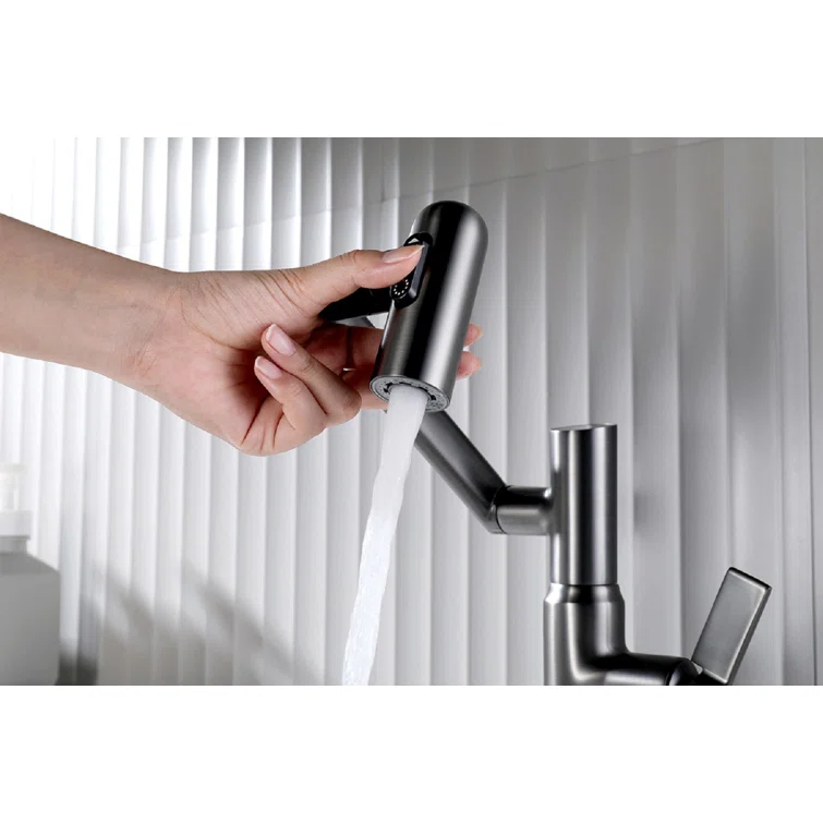 Lefton Rotatable Single Hole Bathroom Faucet with Temperature Display BF2204