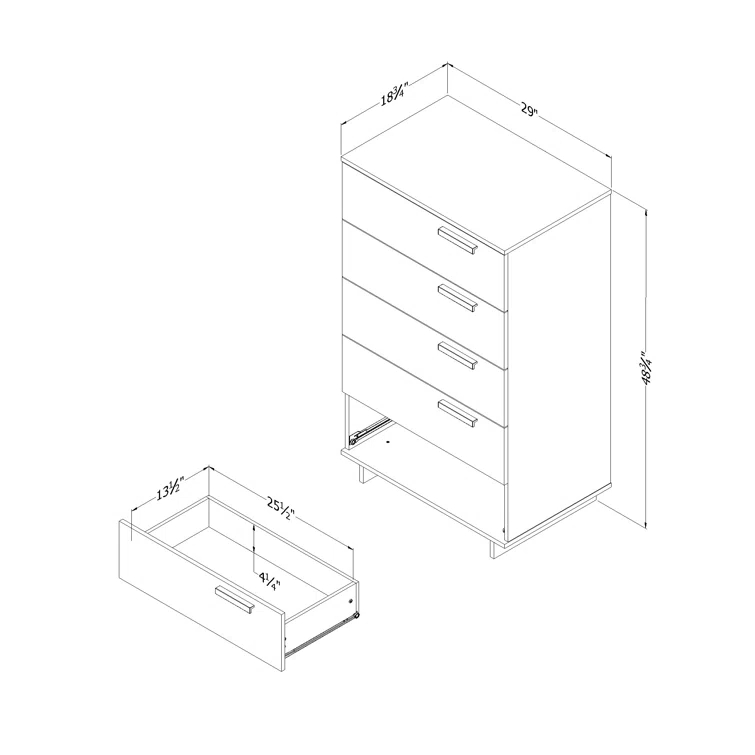 Cavalleri 29'' W 5 - Drawer Dresser