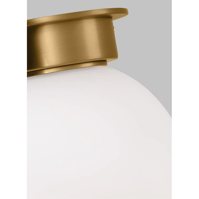 Single Light Glass Flush Mount