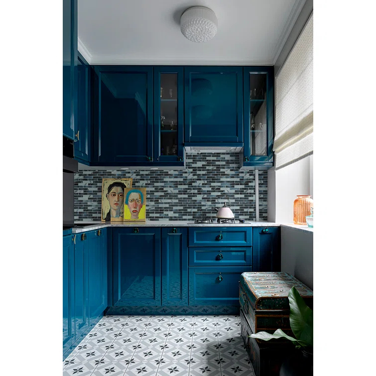 Impressions 1" x 4" Straight Edge Glass Mosaic Tile