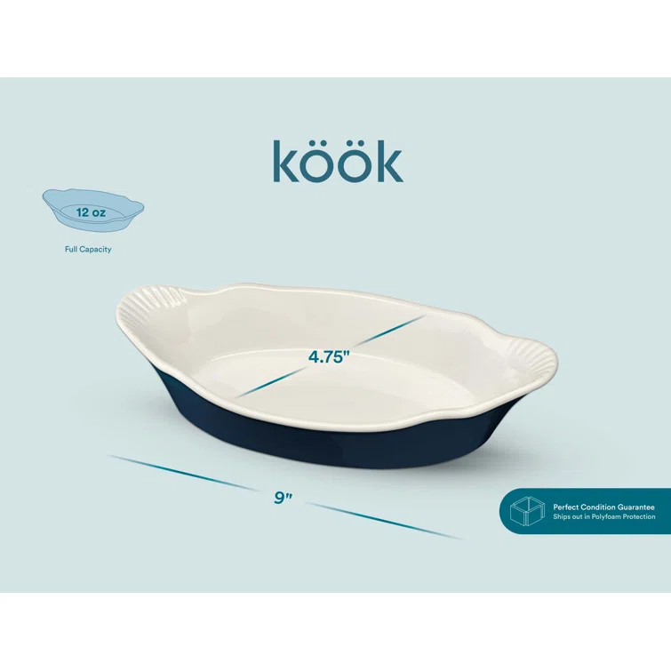 Kook 6 Piece Non-Stick Ceramic Bakeware Set (Set of 6)