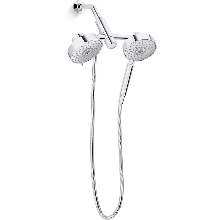 Kohler Purist® 2-In-1 Multifunction Shower Combo Kit, Showerhead and Handshower, Three Spray Settings