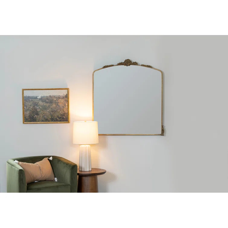Antique Bronze Arch Full Length Wall Mounted Mirror