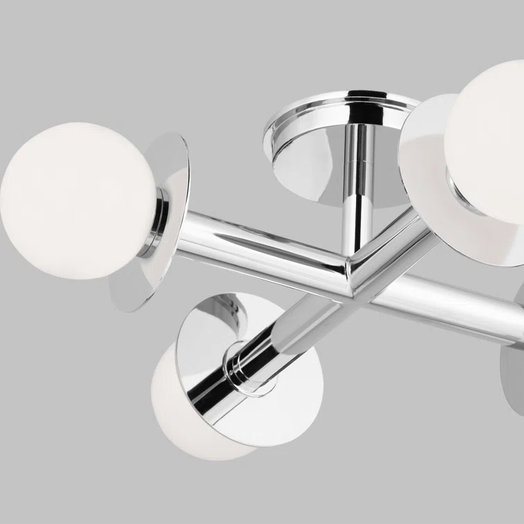 Allegra 4 Light Glass Semi Flush Mount
