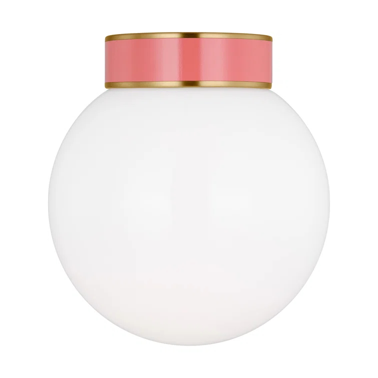 Emilia Single Light Glass Flush Mount