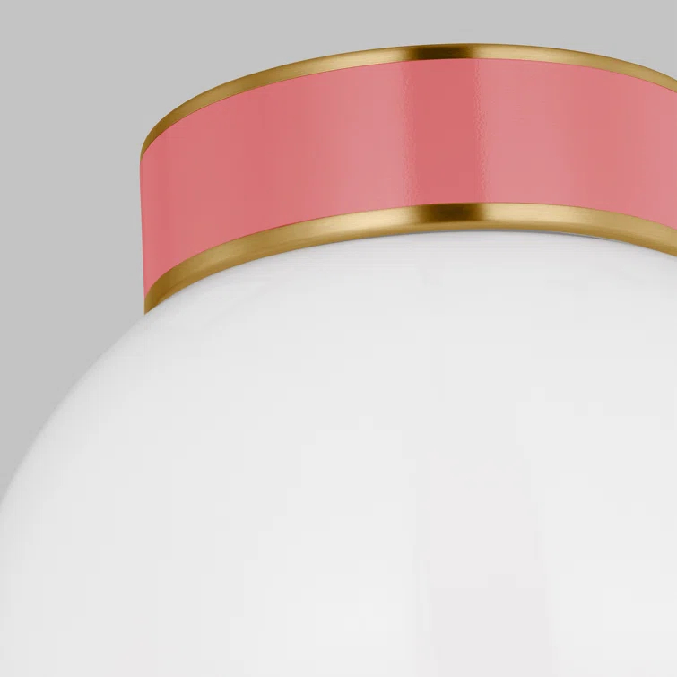 Emilia Single Light Glass Flush Mount