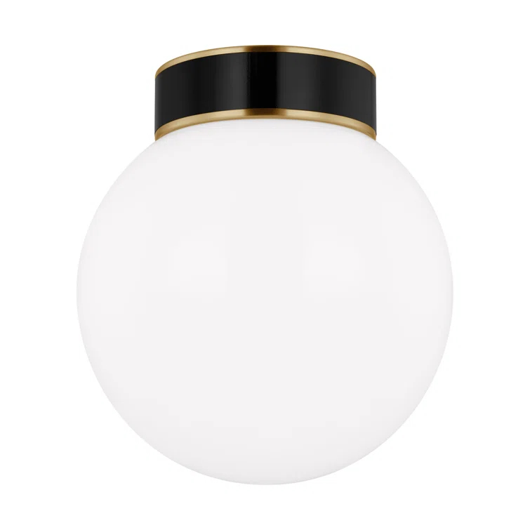 Single Light Glass Flush Mount